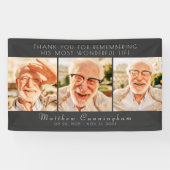 Viering van zijn moderne, eenvoudige drie foto's spandoek (Horizontaal)