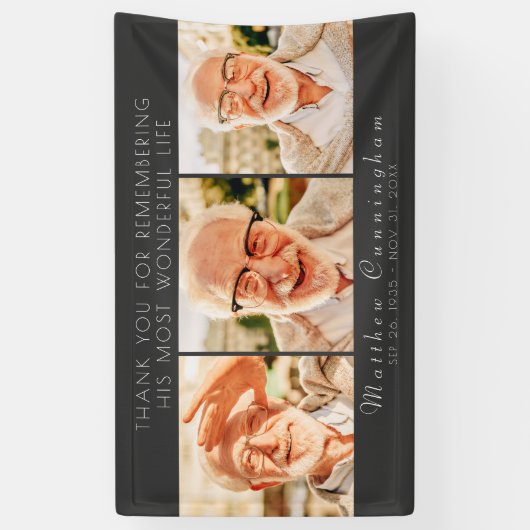 Viering van zijn moderne, eenvoudige drie foto's spandoek (Verticaal)