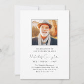 Viering van zijn prachtige leven Modern Memorial Kaart (Voorkant)