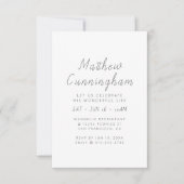 Viering van zijn prachtige leven Modern Simple Kaart (Voorkant)