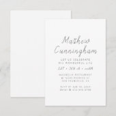 Viering van zijn prachtige leven Modern Simple Kaart (Voorkant / Achterkant)