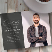 Viering van zijn prachtige leven Moderne Eenvoudig Uitnodiging Briefkaart