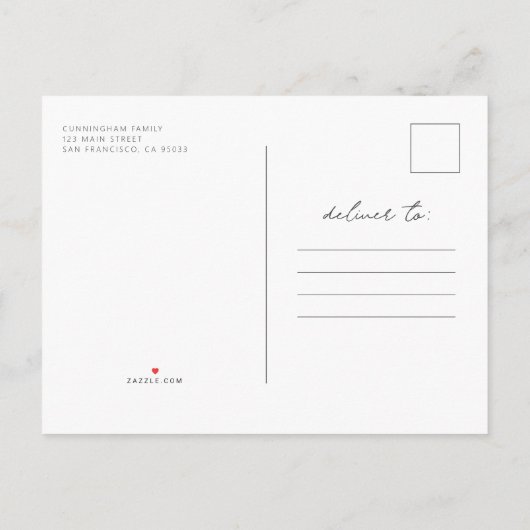 Viering van zijn prachtige leven Moderne Eenvoudig Uitnodiging Briefkaart (Achterkant)