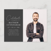 Viering van zijn prachtige leven Moderne Eenvoudig Uitnodiging Briefkaart (Voorkant)