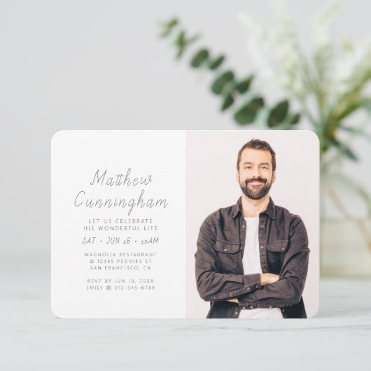 Viering van zijn prachtige, moderne foto kaart (Staand voorkant)