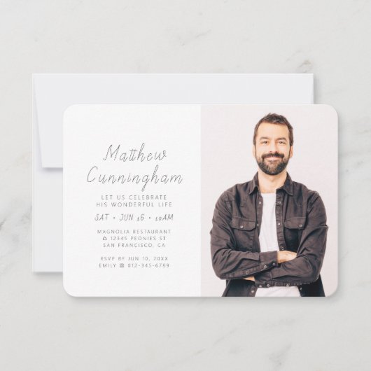 Viering van zijn prachtige, moderne foto kaart (Voorkant)