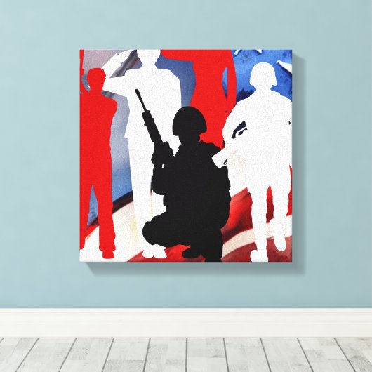 Viering veteranen canvas afdruk (Insitu (Houten vloer))