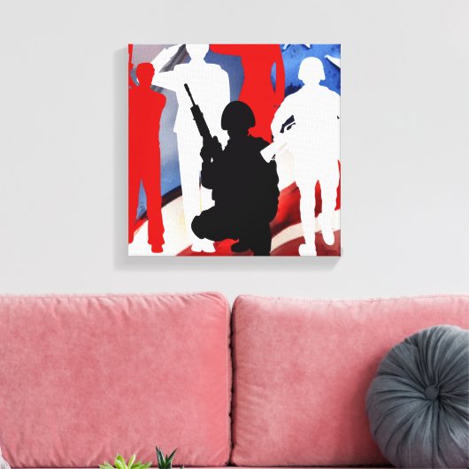 Viering veteranen canvas afdruk (Insitu (Woonkamer))
