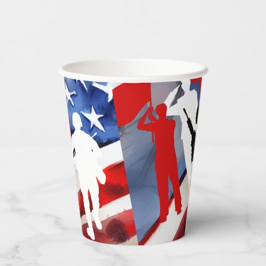 Viering veteranen papieren bekers (Achterkant)