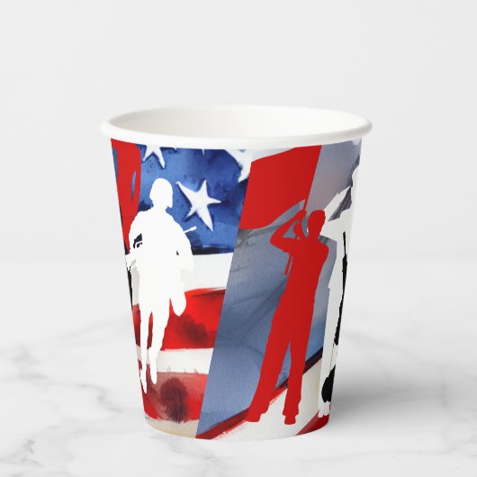 Viering veteranen papieren bekers (Voorkant)