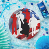 Viering veteranen papieren bordje (Feest)