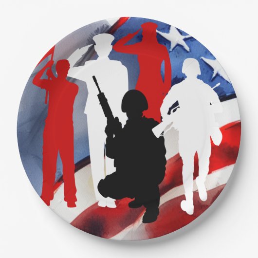 Viering veteranen papieren bordje (Voorkant)