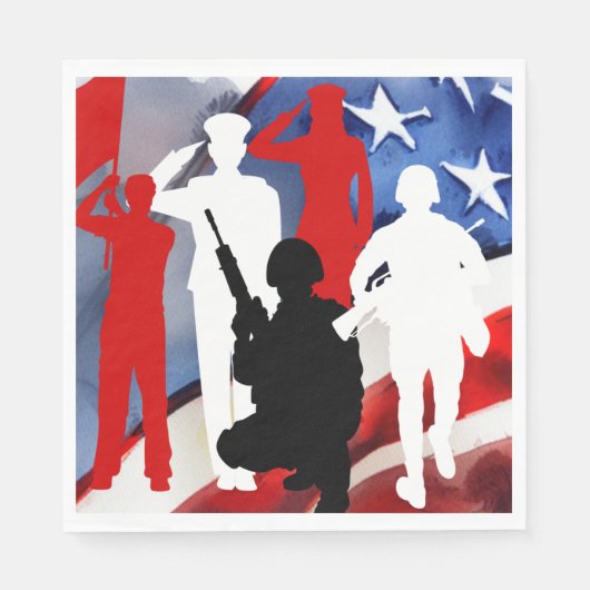 Viering veteranen servet (Voorkant)