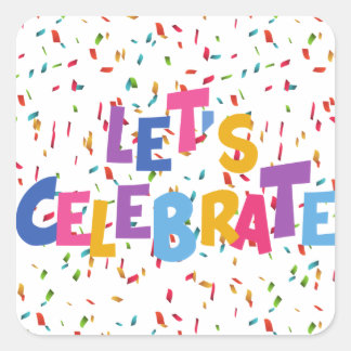 Viering Vierkante Sticker