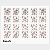 viering vierkante sticker (Vel)