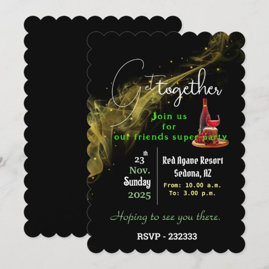 Viering vrienden verzamelen kaart (Voorkant / Achterkant)