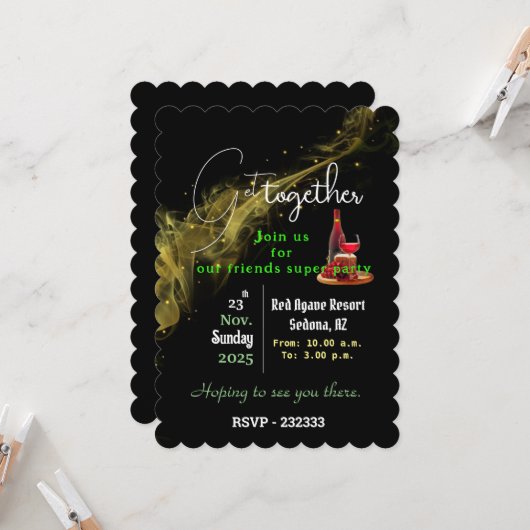 Viering vrienden verzamelen kaart (Voorkant / Achterkant in situ)