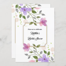 Viering vrijgezellenfeest waterverf zomerbloem