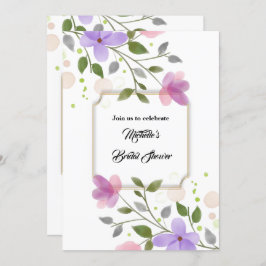 Viering vrijgezellenfeest waterverf zomerbloem kaart