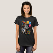 Viering Zebra Evenement Verjaardagsfeest Zebra T-shirt (Voorkant volledig)