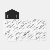 Viering zwart op wit bedankdoosjes (Uitgevouwen)