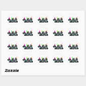 Vieringen Scotties in feesthoeden Ronde Sticker (Vel)