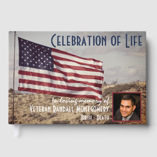 Vieringen Van Leven Rustieke Herdenkings Amerikaan Gastenboek (Voorkant)