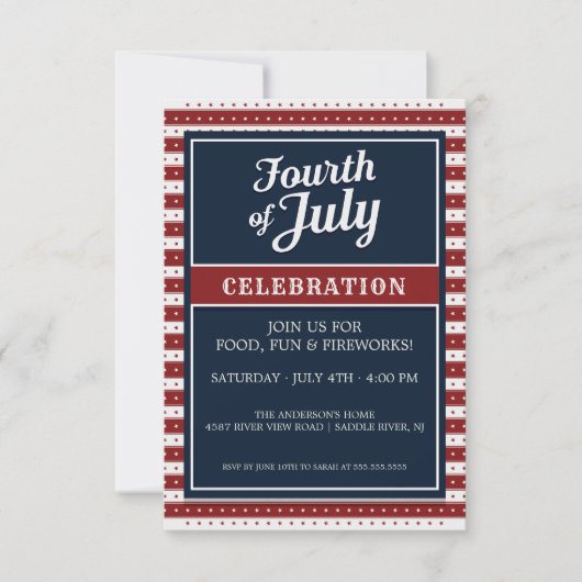 Vieringen van Onafhankelijkheidsdag Ster Kaart (Voorkant)