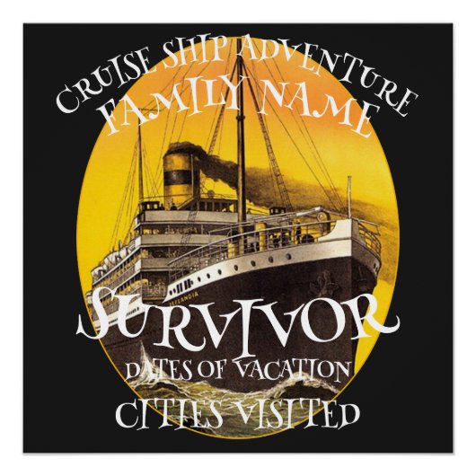 Vierings afstudeerklas pensionering 2024 cruisesch perfect poster (Voorkant)