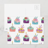 Vieringscakes Uitnodiging Briefkaart (Voorkant / Achterkant)