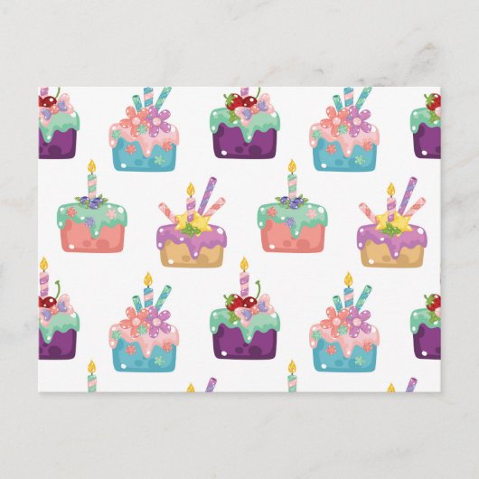 Vieringscakes Uitnodiging Briefkaart (Voorkant)