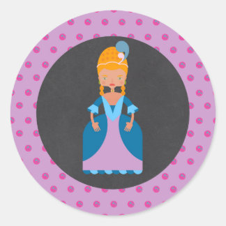Vierjarige koningin van het Franse meisje Ronde Sticker