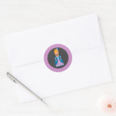 Vierjarige koningin van het Franse meisje Ronde Sticker (Envelop)