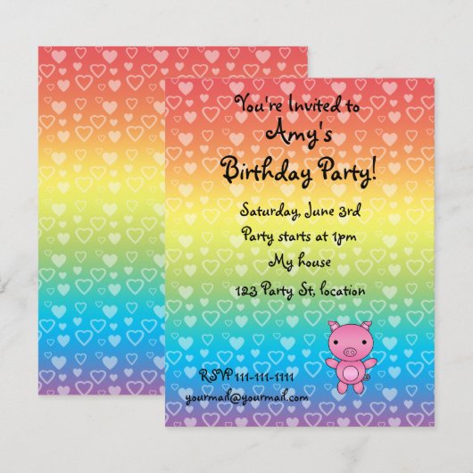 Vierjarige uitnodiging (Voorkant / Achterkant)