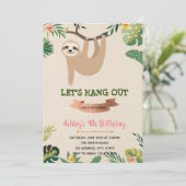 Vierjarige uitnodiging voor Slote meisjes (Staand voorkant)