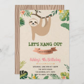 Vierjarige uitnodiging voor Slote meisjes (Voorkant / Achterkant)