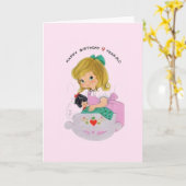  vierjarige verjaardag Kaart (Gele Bloem)