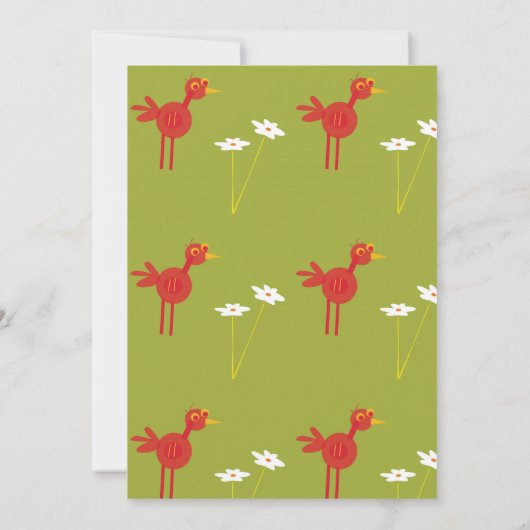 Vierjarige verjaardagsfeestdag in Safari oerwoud Kaart (Achterkant)