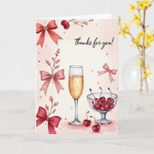 Vierkaart met champagne kaart (Gele Bloem)