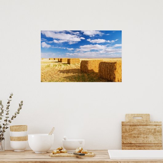 Vierkanige hooibalen poster (Keuken)
