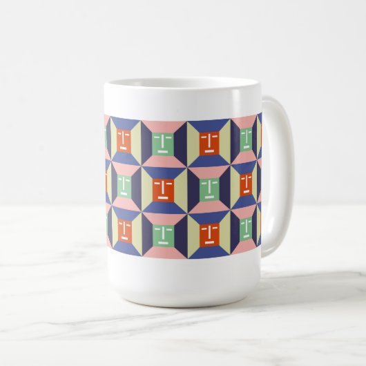 Vierkankwadraten 2 koffiemok (Voorkant rechts)