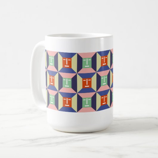 Vierkankwadraten 2 koffiemok (Voorkant links)