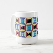 Vierkankwadraten 5 koffiemok (Voorkant links)