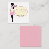 Vierkant, 2,5 inch x 2,5 inch, standaardsteen vierkante visitekaartje (Voorkant / Achterkant)