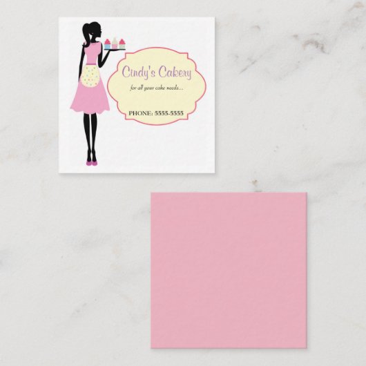 Vierkant, 2,5 inch x 2,5 inch, standaardsteen vierkante visitekaartje (Voorkant / Achterkant)