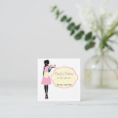 Vierkant, 2,5 inch x 2,5 inch, standaardsteen vierkante visitekaartje (Staand voorkant)