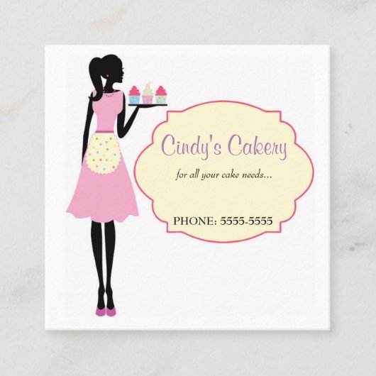 Vierkant, 2,5 inch x 2,5 inch, standaardsteen vierkante visitekaartje (Voorkant)