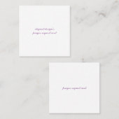 vierkant 2,5 x 2,5-inch standaard matte visitekaar vierkante visitekaartje (Voorkant / Achterkant)