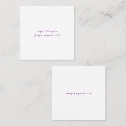 vierkant 2,5 x 2,5-inch standaard matte visitekaar vierkante visitekaartje (Voorkant / Achterkant)