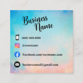 Vierkant, 2,5 x 2,5-inch Visitekaartje (Achterkant)